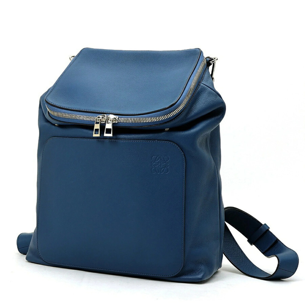 Loewe Goya Backpack, 316.30.P40, Leather, Blue